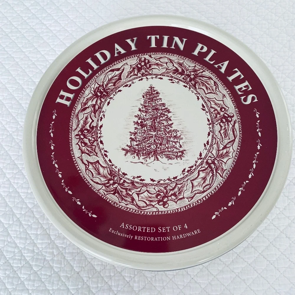 Restoration Hardware Holiday Tin Plates